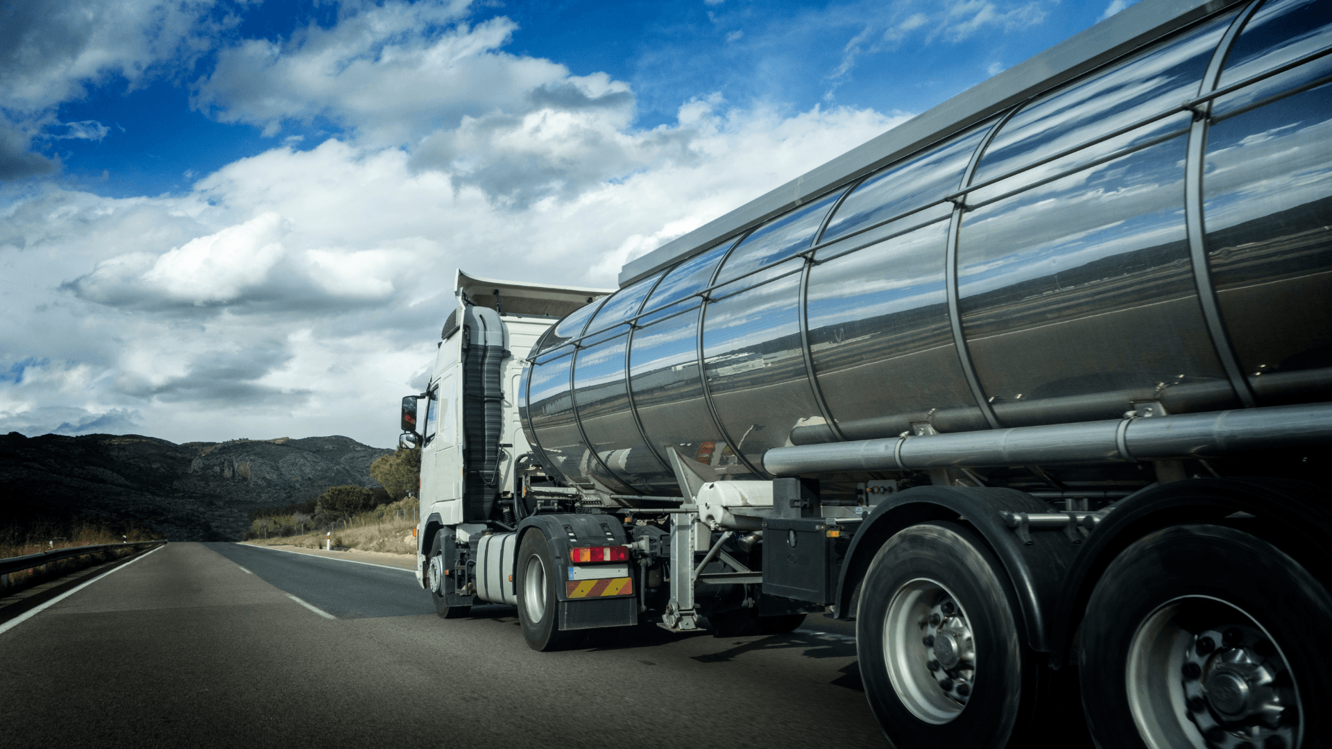 Petroleum tanker truck on a highway